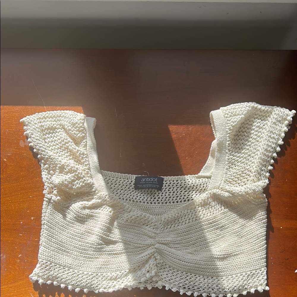 Cream Knit Top